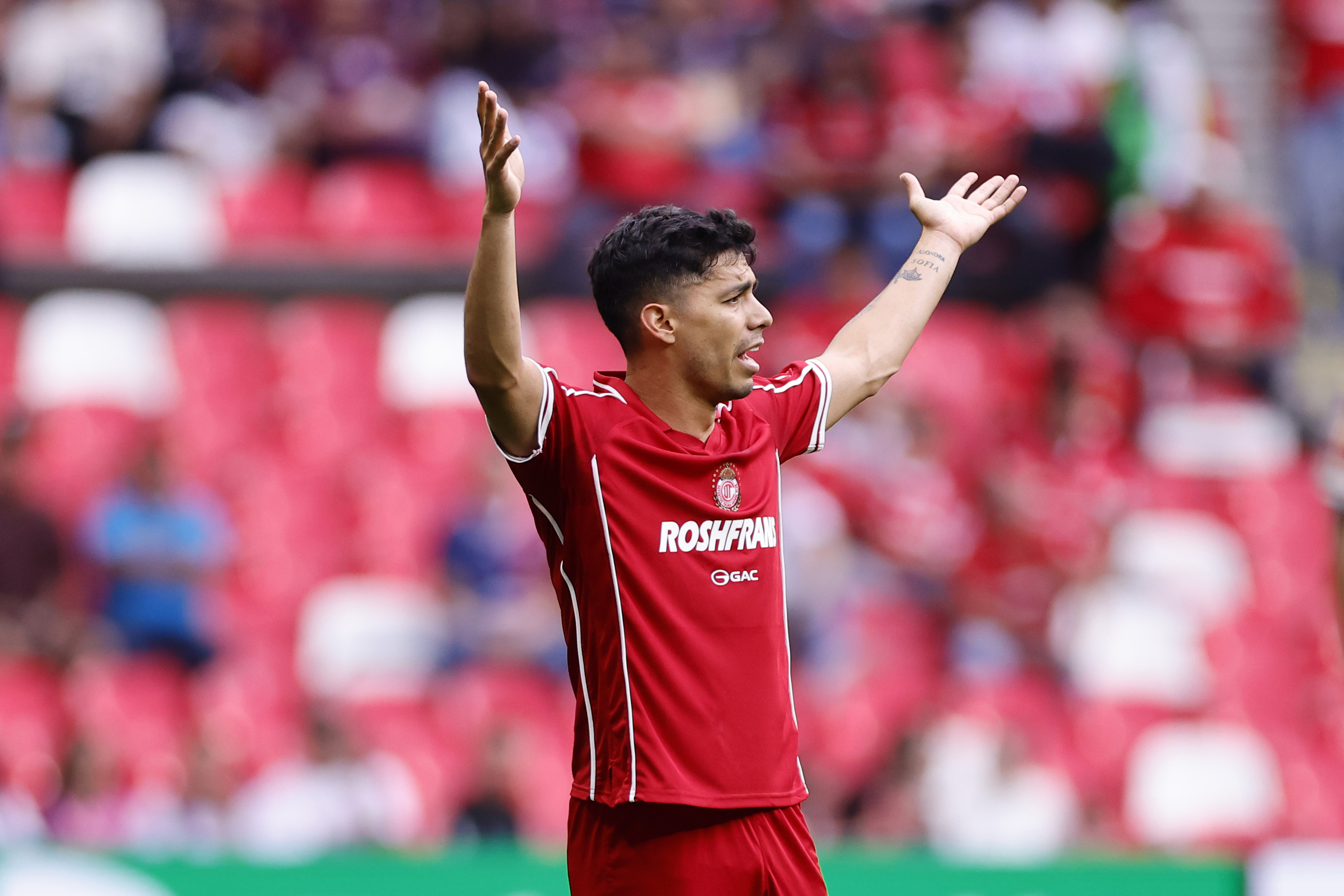 Diego Barbosa, jugador del Toluca, en un partido de Liga MX